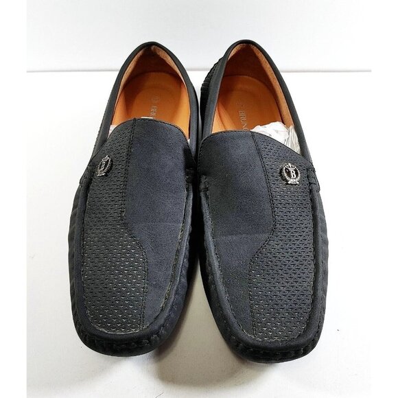 Bruno Marc Versatile PU Leather Driving Loafers Mens 9.5 Slip On  Black J5B1BDEY - Picture 2 of 7